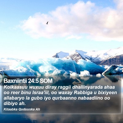 Baxniintii 24:5 SOM Bible Verse Image