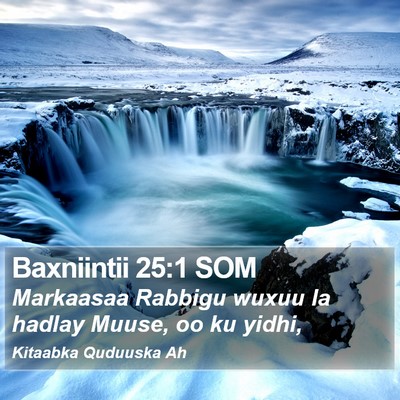 Baxniintii 25:1 SOM Bible Verse Image