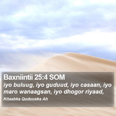Baxniintii 25:4 SOM Bible Verse Image