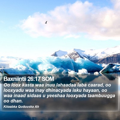 Baxniintii 26:17 SOM Bible Verse Image