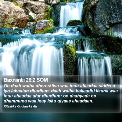 Baxniintii 26:2 SOM Bible Verse Image