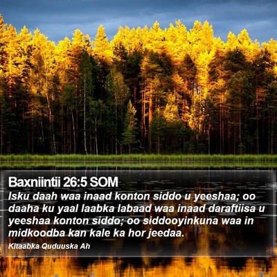 Baxniintii 26:5 SOM Bible Verse Image