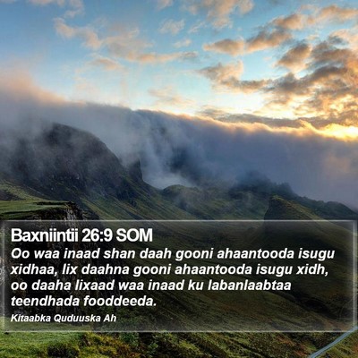 Baxniintii 26:9 SOM Bible Verse Image
