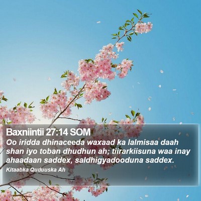 Baxniintii 27:14 SOM Bible Verse Image
