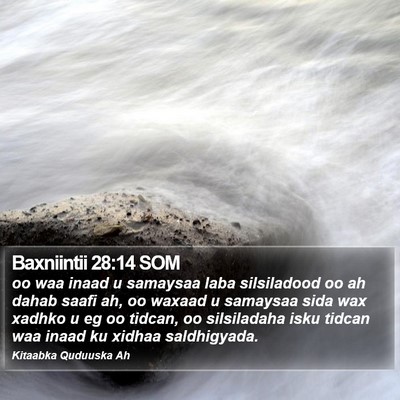 Baxniintii 28:14 SOM Bible Verse Image