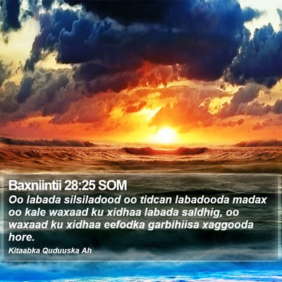 Baxniintii 28:25 SOM Bible Verse Image