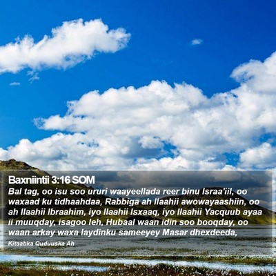 Baxniintii 3:16 SOM Bible Verse Image