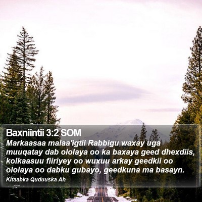 Baxniintii 3:2 SOM Bible Verse Image