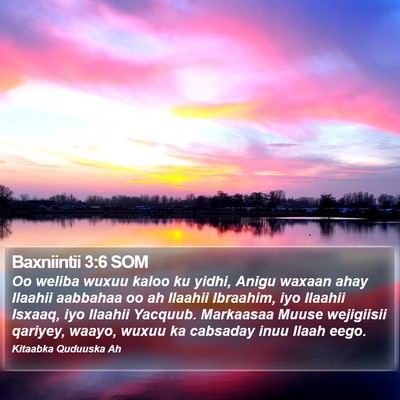 Baxniintii 3:6 SOM Bible Verse Image