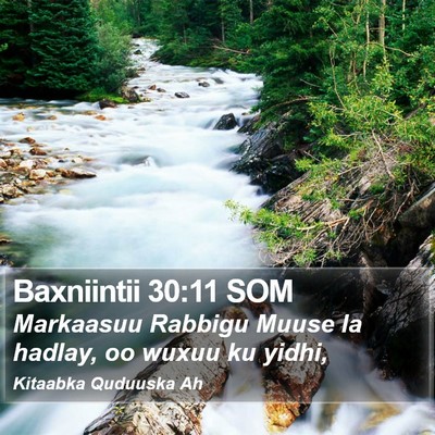 Baxniintii 30:11 SOM Bible Verse Image