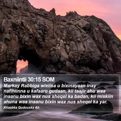 Baxniintii 30:15 SOM Bible Verse Image