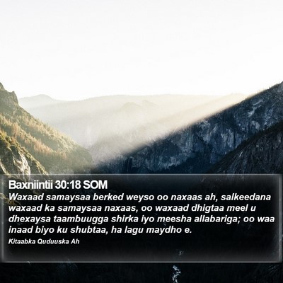 Baxniintii 30:18 SOM Bible Verse Image