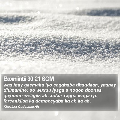 Baxniintii 30:21 SOM Bible Verse Image
