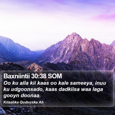 Baxniintii 30:38 SOM Bible Verse Image