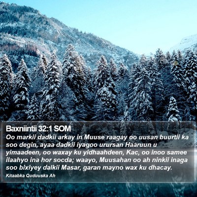 Baxniintii 32:1 SOM Bible Verse Image