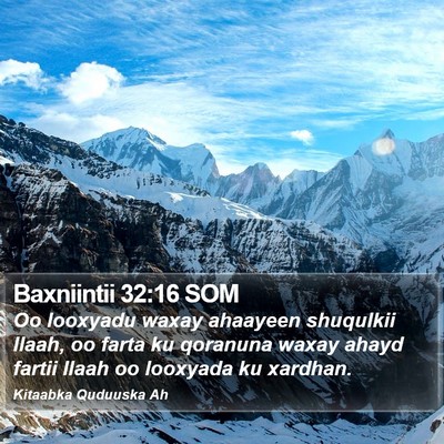 Baxniintii 32:16 SOM Bible Verse Image