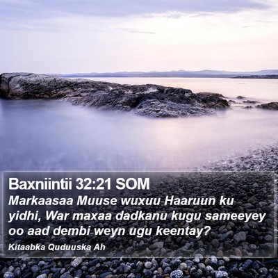 Baxniintii 32:21 SOM Bible Verse Image