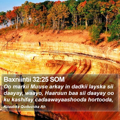 Baxniintii 32:25 SOM Bible Verse Image