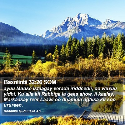 Baxniintii 32:26 SOM Bible Verse Image