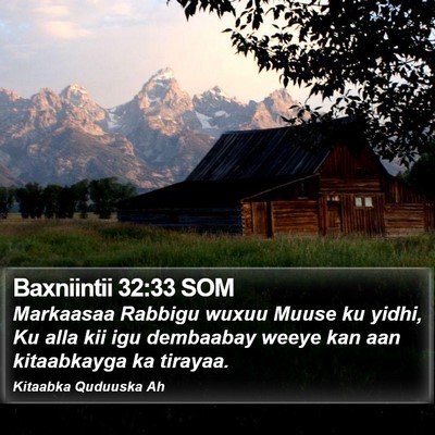 Baxniintii 32:33 SOM Bible Verse Image