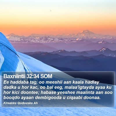 Baxniintii 32:34 SOM Bible Verse Image
