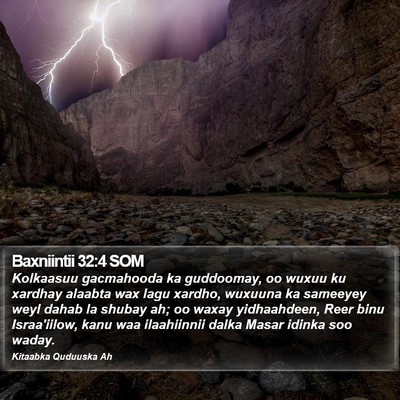Baxniintii 32:4 SOM Bible Verse Image