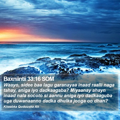 Baxniintii 33:16 SOM Bible Verse Image