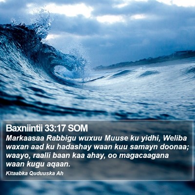 Baxniintii 33:17 SOM Bible Verse Image