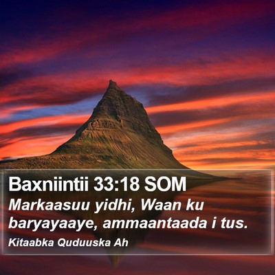 Baxniintii 33:18 SOM Bible Verse Image
