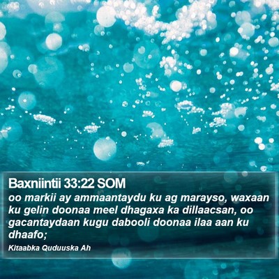 Baxniintii 33:22 SOM Bible Verse Image