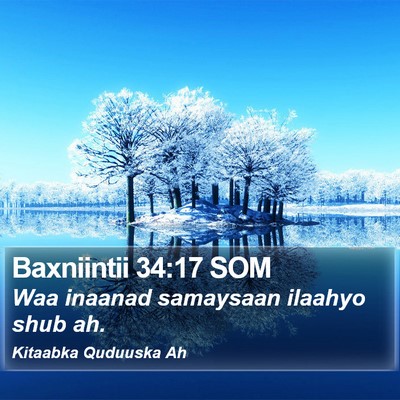 Baxniintii 34:17 SOM Bible Verse Image