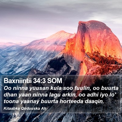 Baxniintii 34:3 SOM Bible Verse Image