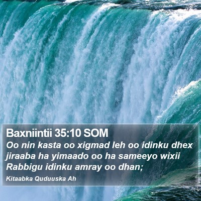 Baxniintii 35:10 SOM Bible Verse Image