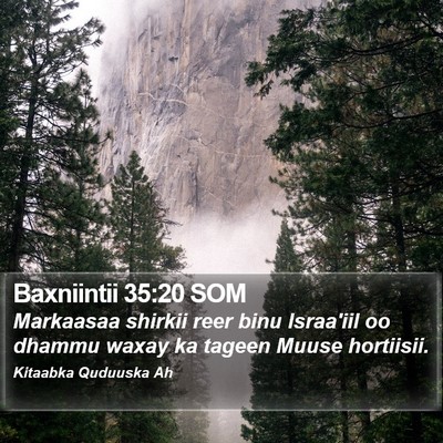 Baxniintii 35:20 SOM Bible Verse Image