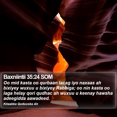 Baxniintii 35:24 SOM Bible Verse Image