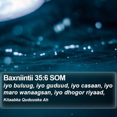 Baxniintii 35:6 SOM Bible Verse Image