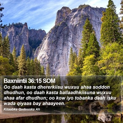 Baxniintii 36:15 SOM Bible Verse Image