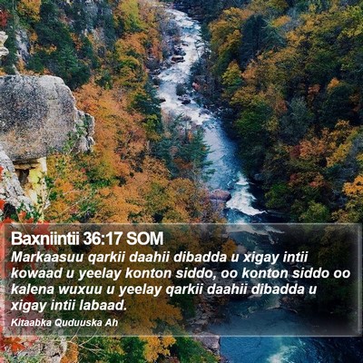 Baxniintii 36:17 SOM Bible Verse Image