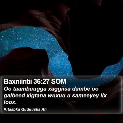 Baxniintii 36:27 SOM Bible Verse Image