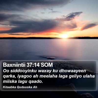 Baxniintii 37:14 SOM Bible Verse Image