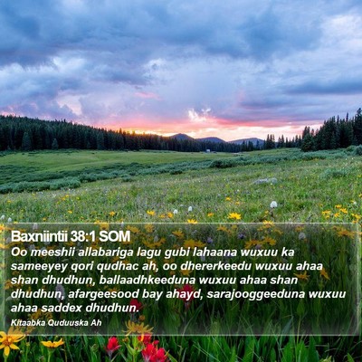 Baxniintii 38:1 SOM Bible Verse Image