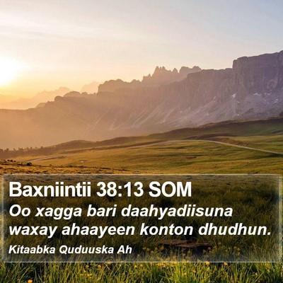 Baxniintii 38:13 SOM Bible Verse Image