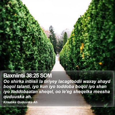 Baxniintii 38:25 SOM Bible Verse Image