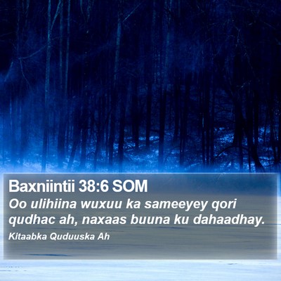 Baxniintii 38:6 SOM Bible Verse Image