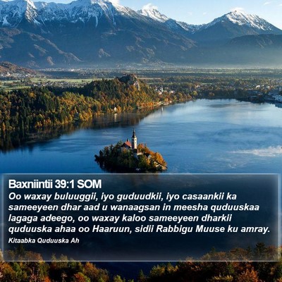 Baxniintii 39:1 SOM Bible Verse Image