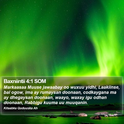 Baxniintii 4:1 SOM Bible Verse Image
