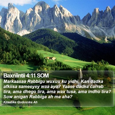Baxniintii 4:11 SOM Bible Verse Image