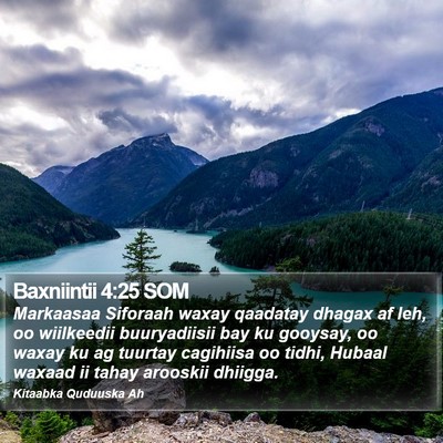 Baxniintii 4:25 SOM Bible Verse Image