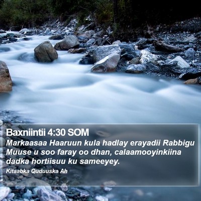 Baxniintii 4:30 SOM Bible Verse Image