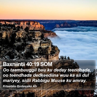 Baxniintii 40:19 SOM Bible Verse Image